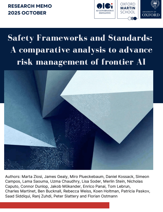 Safety Frameworks and Standards: A comparative analysis to advance risk ...